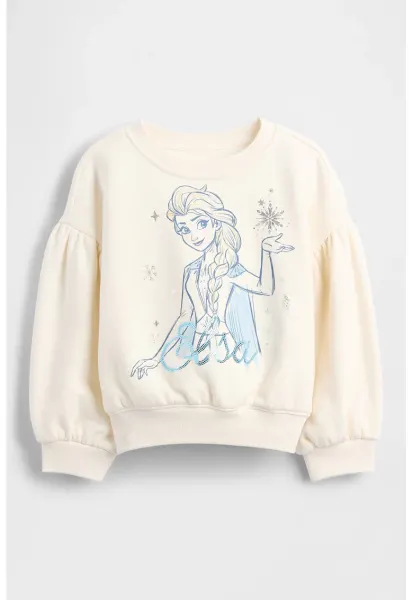 Bluza de trening cu imprimeu Frozen - Galben pal/Albastru pal