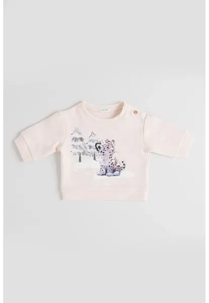 Bluza de trening cu imprimeu grafic - Piersica