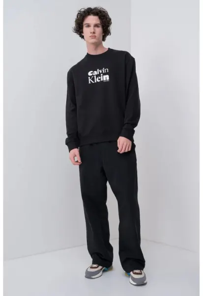 Bluza de trening cu imprimeu logo - Alb/Negru