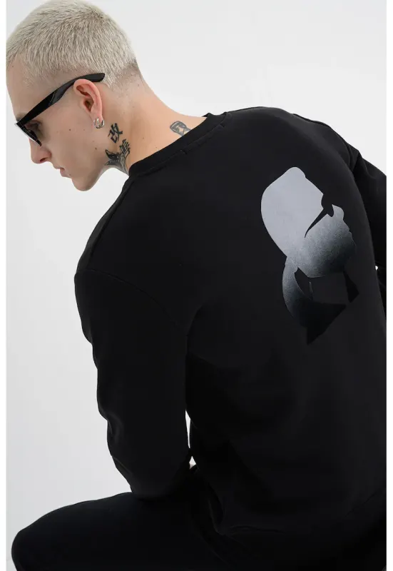 Bluza de trening cu imprimeu logo - Negru/Gri