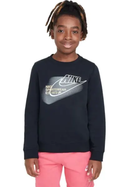 Bluza de trening cu imprimeu logo - Negru stins