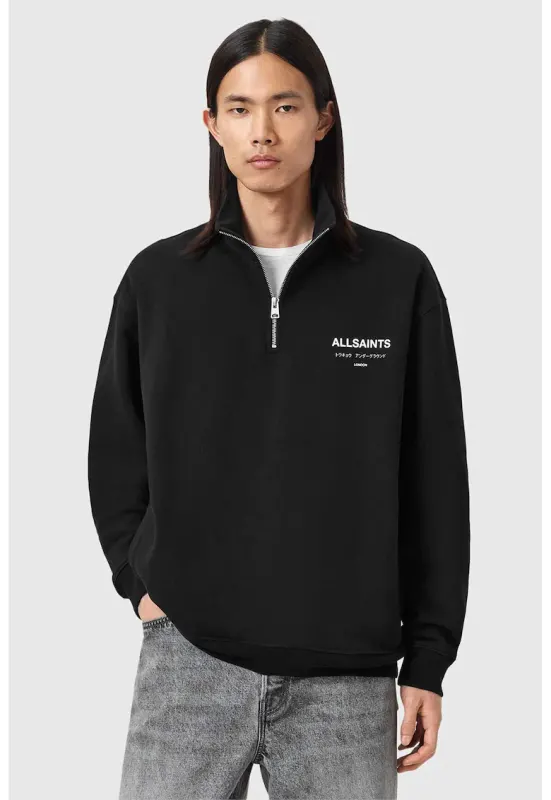 Bluza de trening cu imprimeu pe partea din spate Underground - Alb/Negru