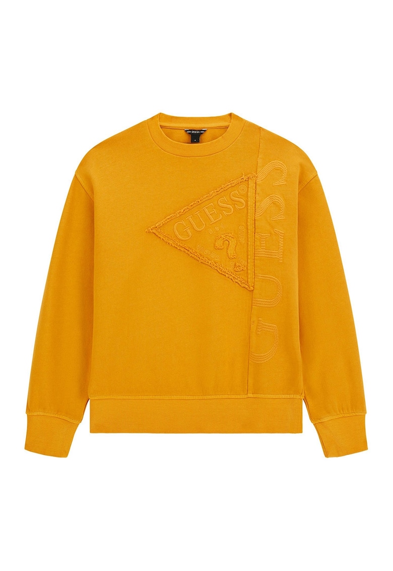 Bluza de trening cu logo brodat - Portocaliu mandarina