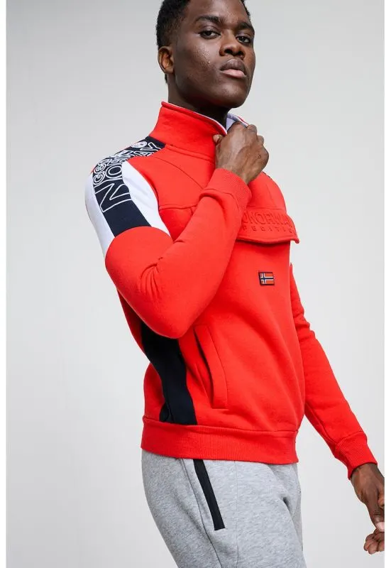 Bluza de trening cu logo Fagostino - Rosu/Alb/Negru