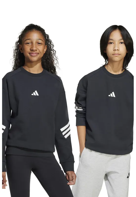 Bluza de trening cu maneci cazute - Alb/Negru stins