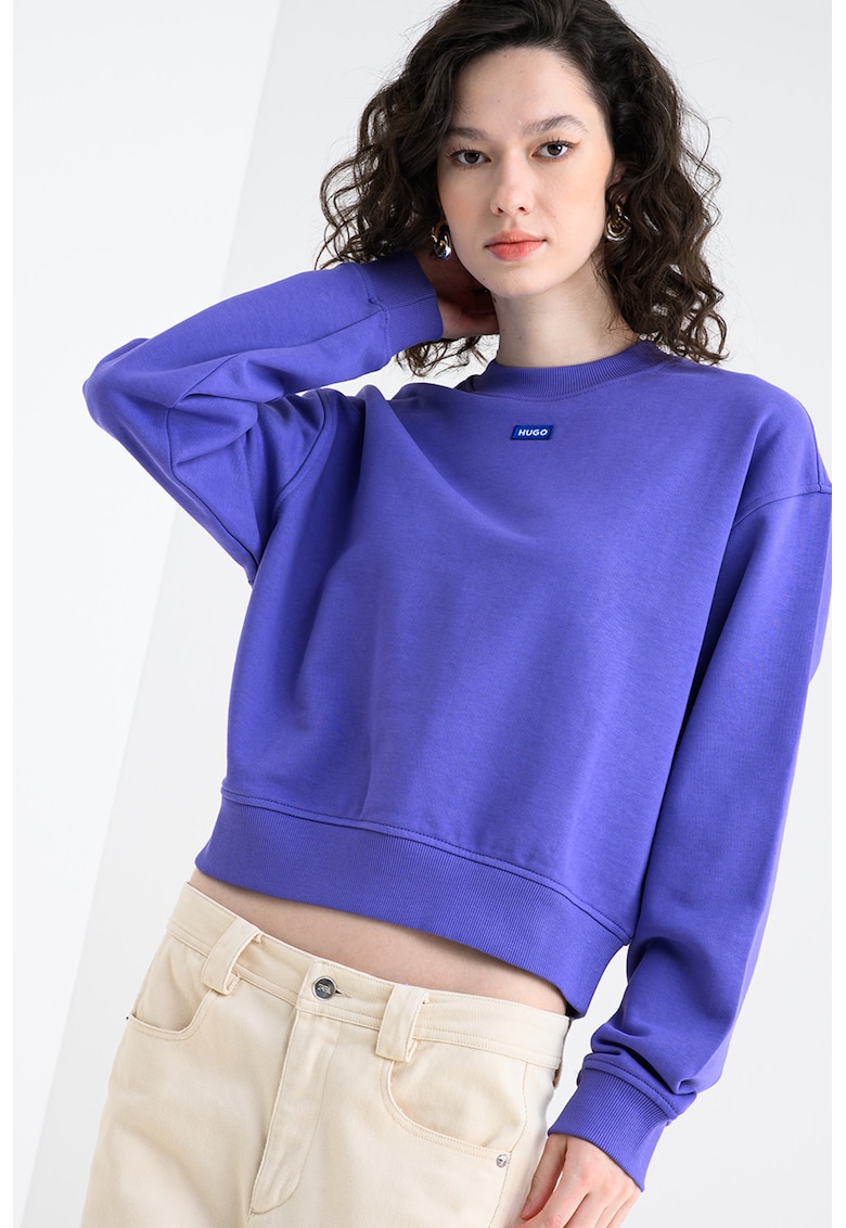 Bluza de trening cu maneci cazute Delessa - Ametist