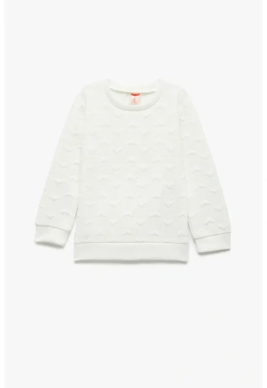 Bluza de trening cu model inima - Alb