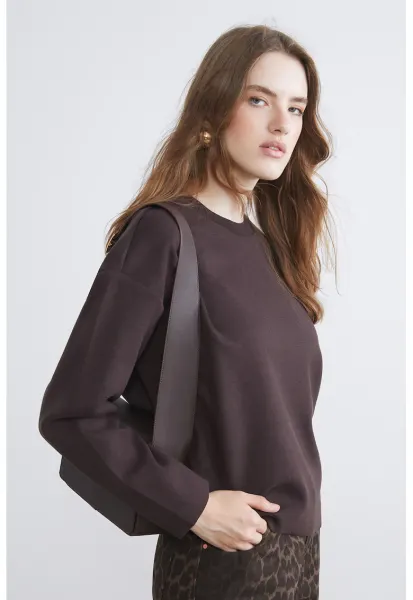 Bluza de trening din amestec de bumbac - Maro inchis