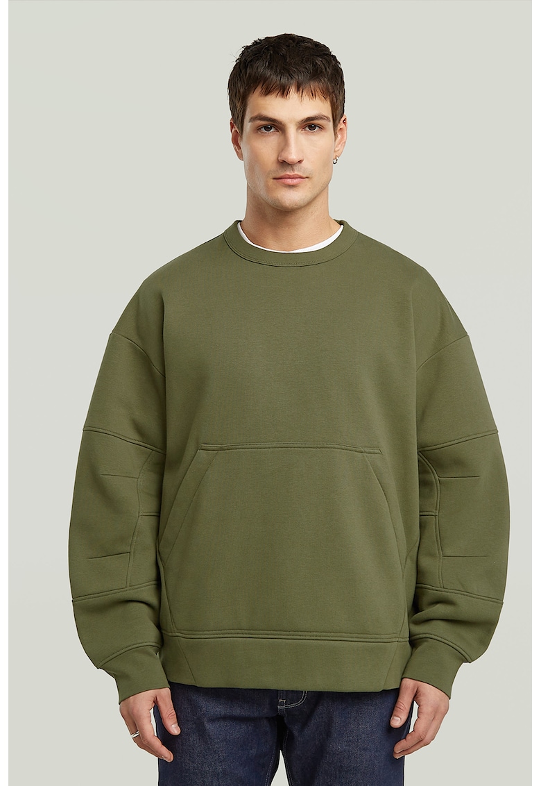 Bluza de trening din amestec de bumbac organic - Verde feriga
