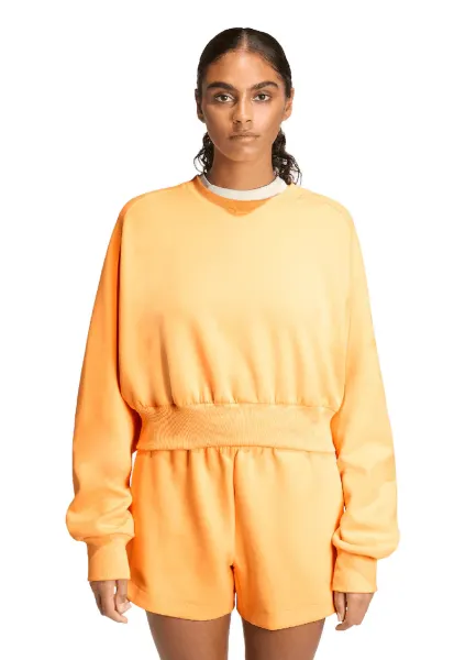 Bluza de trening din amestec de modal cu croiala lejera Soft Lux - Portocaliu deschis
