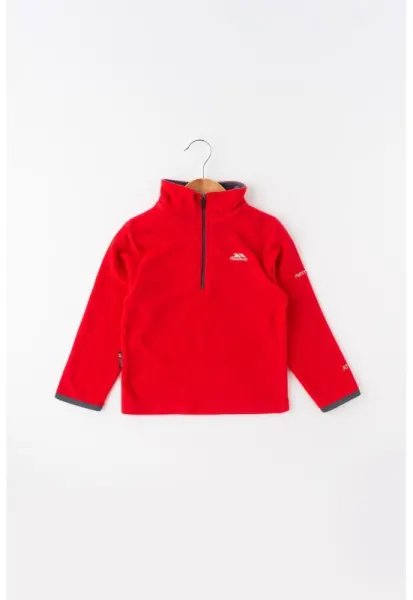 Bluza de trening din fleece cu fenta cu fermoar Etto - Rosu