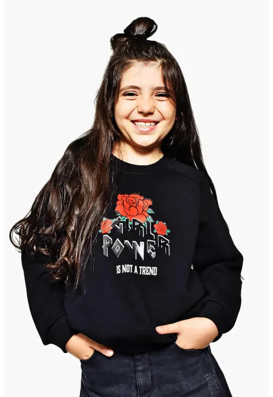Bluza de trening lejera cu imprimeu grafic - Negru/Coral