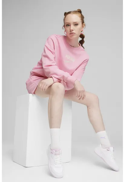 Bluza de trening lejera cu logo - Roz
