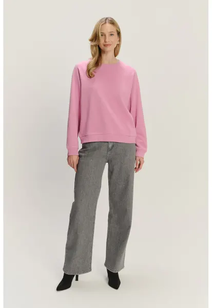 Bluza de trening lejera cu maneci raglan - Roz pastel