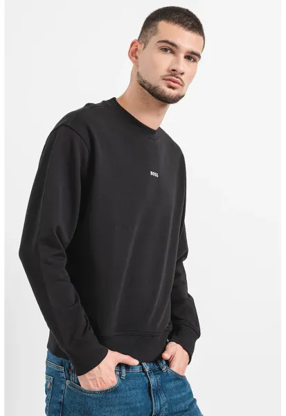 Bluza de trening lejera din bumbac WeSmallCrew - Negru