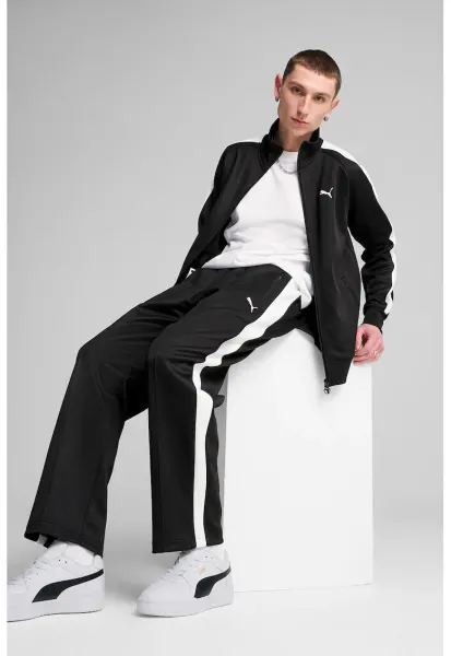 Bluza de trening regular-fit cu fermoar bidirectional T7 Always On - Alb/Negru