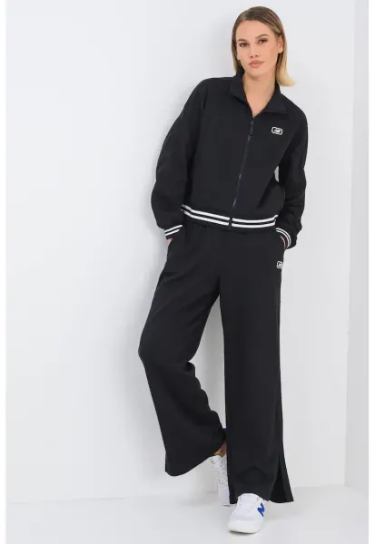Bluza de trening relaxed fit cu fermoar Post Season - Negru