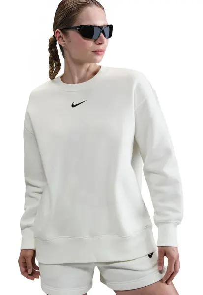 Bluza de trening supradimensionata cu maneci cazute - Alb murdar