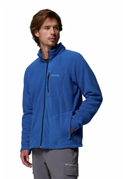 Bluza din fleece cu fermoar pentru trekking Fast Trek™ II - Albastru inchis