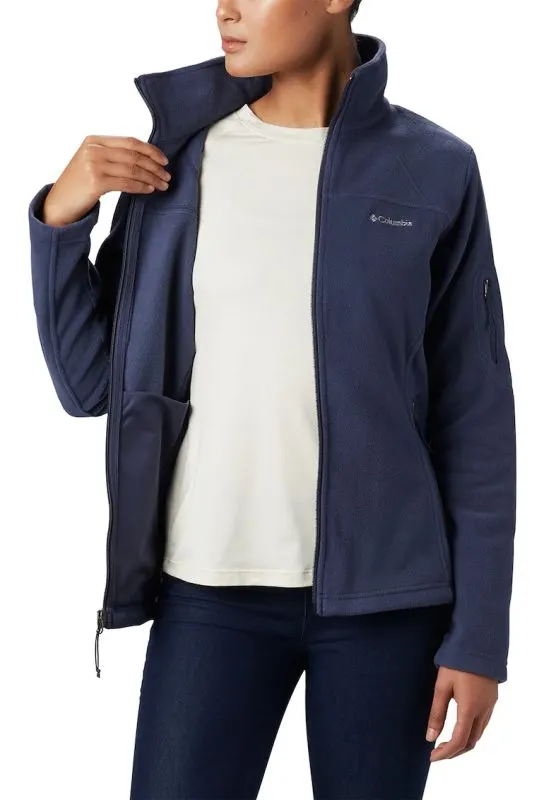 Bluza din fleece cu fermoar pentru trekking Fast Trek™ II - Albastru prafuit