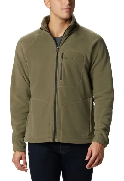 Bluza din fleece cu fermoar pentru trekking Fast Trek™ II - Verde masliniu