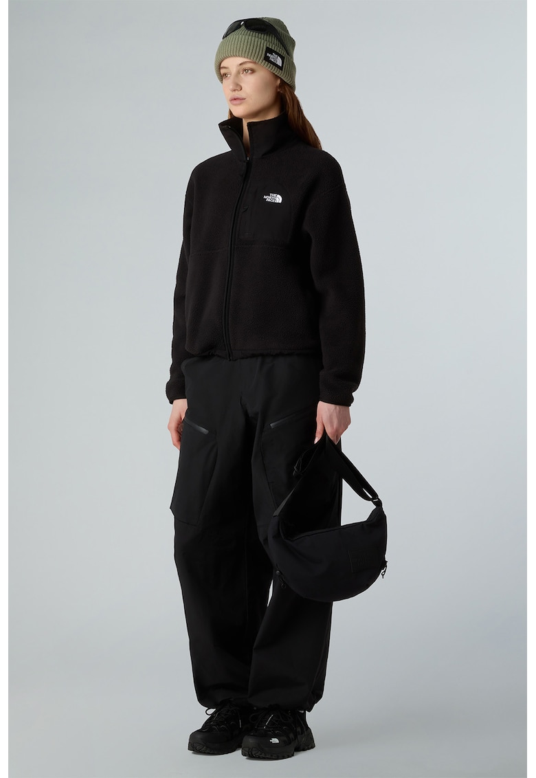 Bluza din material fleece pentru drumetii Yumiori Off-Peak - Negru