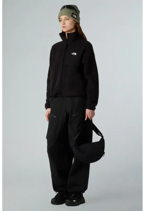 Bluza din material fleece pentru drumetii Yumiori Off-Peak - Negru