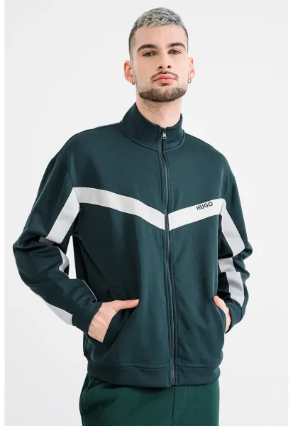 Bluza lejera de trening fermoar Darti - Verde englez
