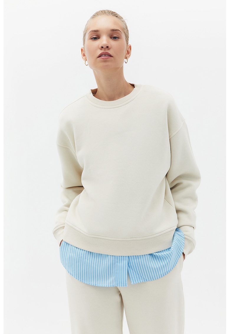 Bluza lejera uni de trening - Gri deschis