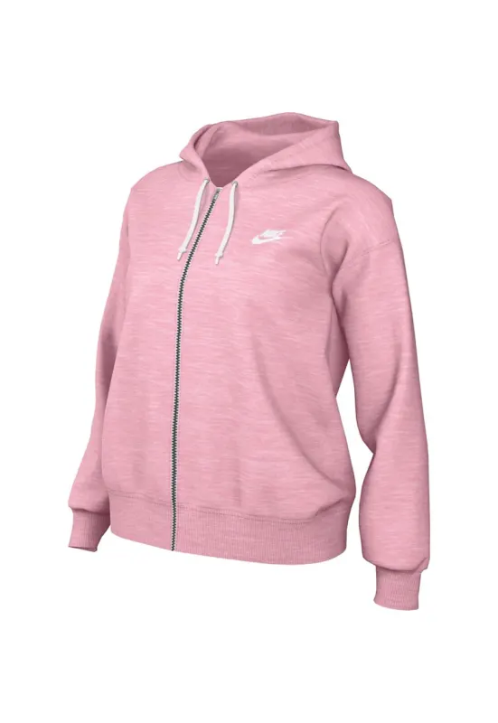 Bluza pentru Femei - w nsw gym vntg easy fz hoodie - DM6386-690 - Roz - Roz