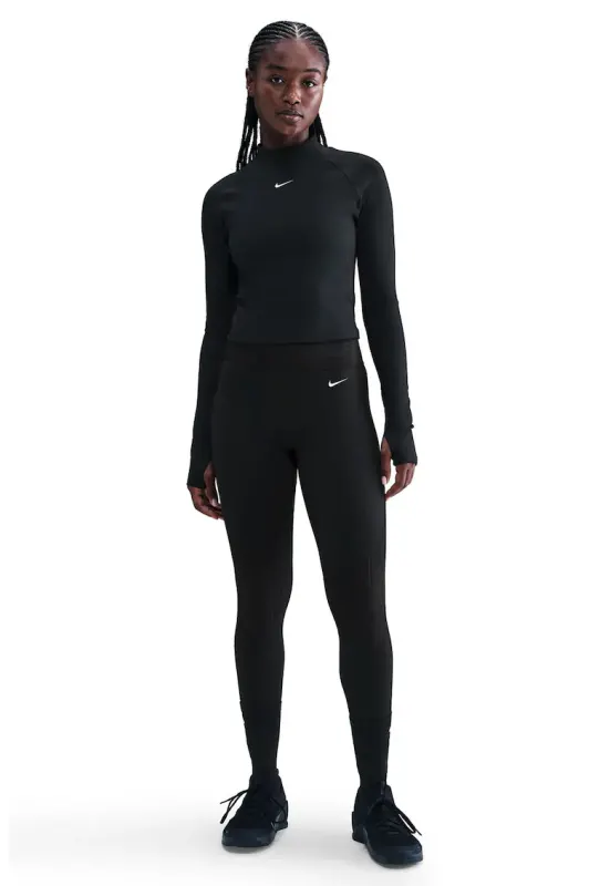 Bluza slim-fit cu logo si tehnologie Dri-Fit - Negru