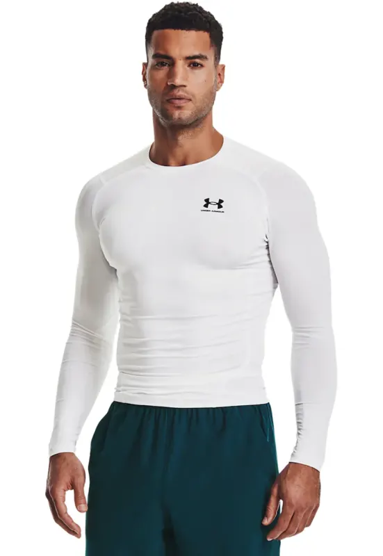 Bluza slim fit pentru antrenament Armour - Alb/Negru