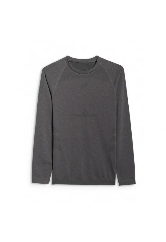 Bluza sport barbati - lenjerie termica fara cusaturi - negru - poliester - Negru