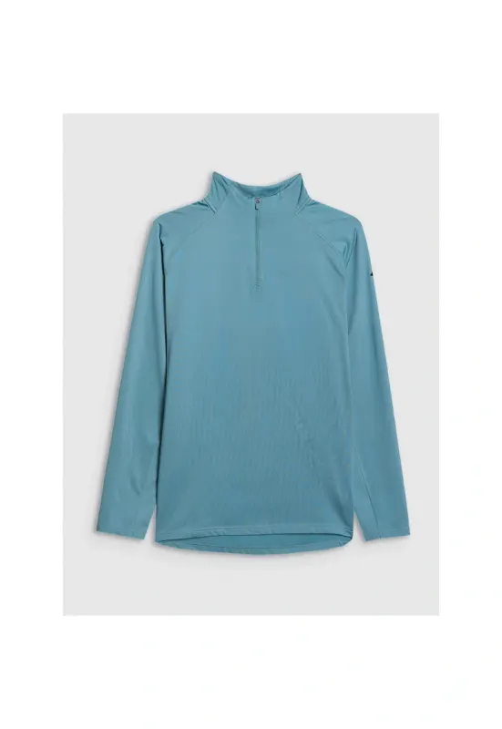 Bluza sport barbati -  lenjerie termica - turcoaz - tehnologie 4FWarm - croiala regulara