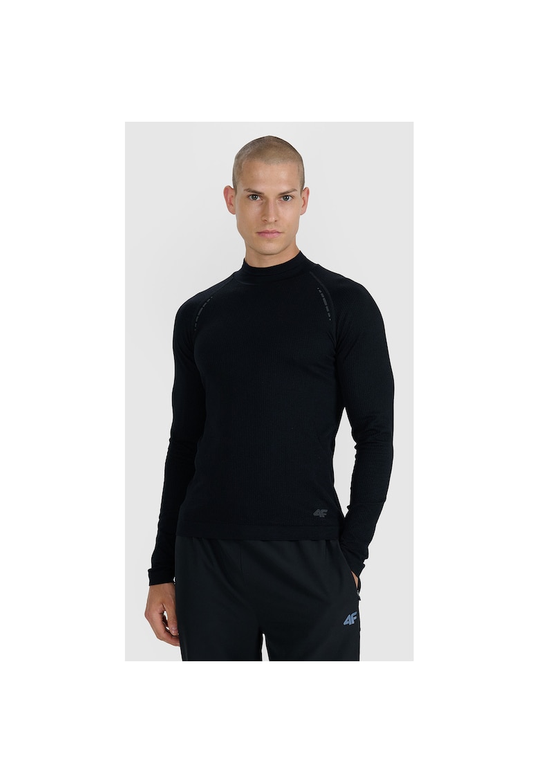 Bluza sport Barbati -  Negru - Uscare Rapida - Maneca Lunga - Marime S/M