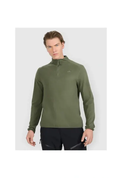 Bluza sport barbati  termica - tehnologie 4FWarm - kaki - pentru schi - poliester - Verde