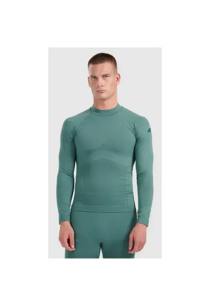 Bluza sport barbati -  termoreactiva fara cusaturi - verde - poliester