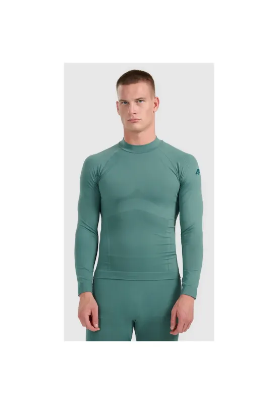 Bluza sport barbati - termoreactiva fara cusaturi - verde - poliester