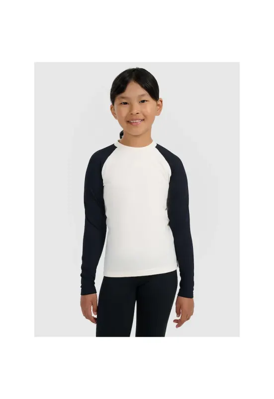 Bluza sport copii -  fleece - alb/negru -