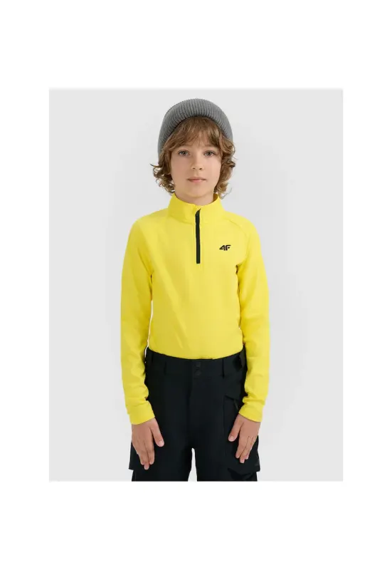 Bluza sport copii -  fleece - galben -