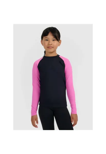 Bluza sport copii  fleece - roz/negru