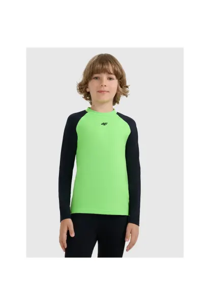 Bluza sport copii -  fleece - verde/negru