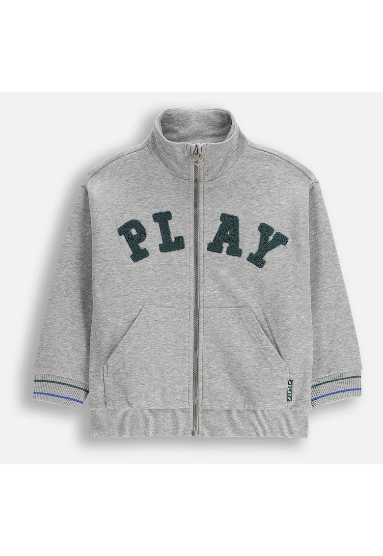 Bluza sport cu fermoar si imprimeu