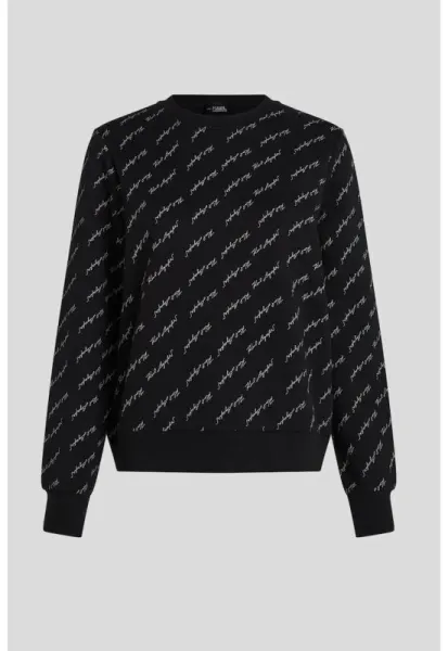 Bluza sport cu imprimeu logo - Negru