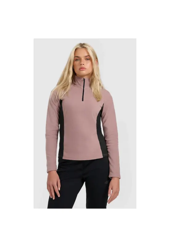 Bluza sport dama - poliester - maro/negru -