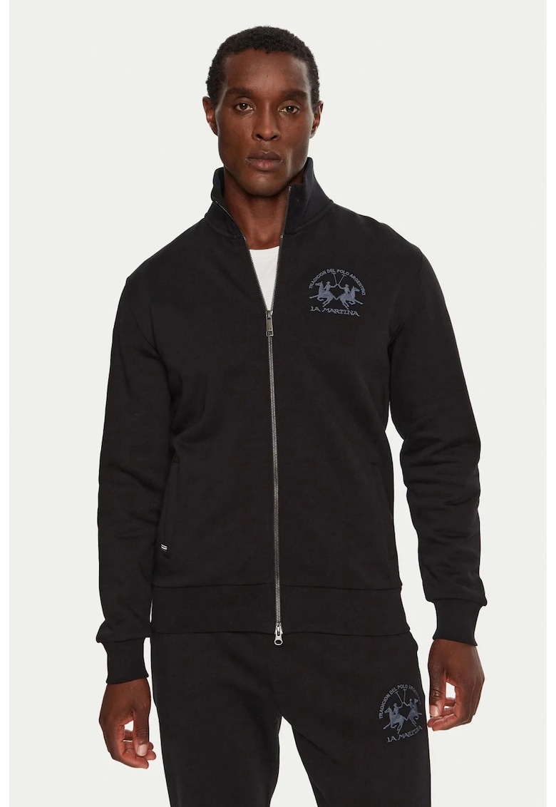 Bluza sport pentru barbati cu fermoar ZMF301 - Negru