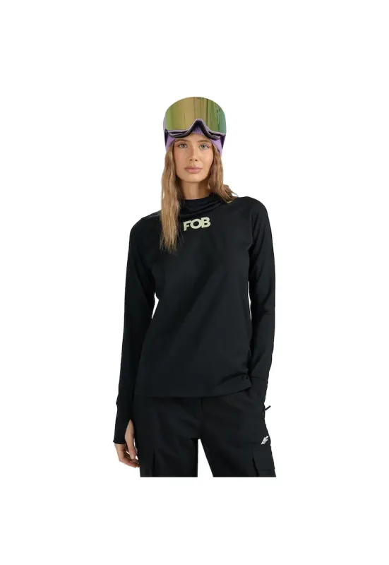 Bluza sport termica pentru femei - neagra - poliester - tehnologie 4FWarm -