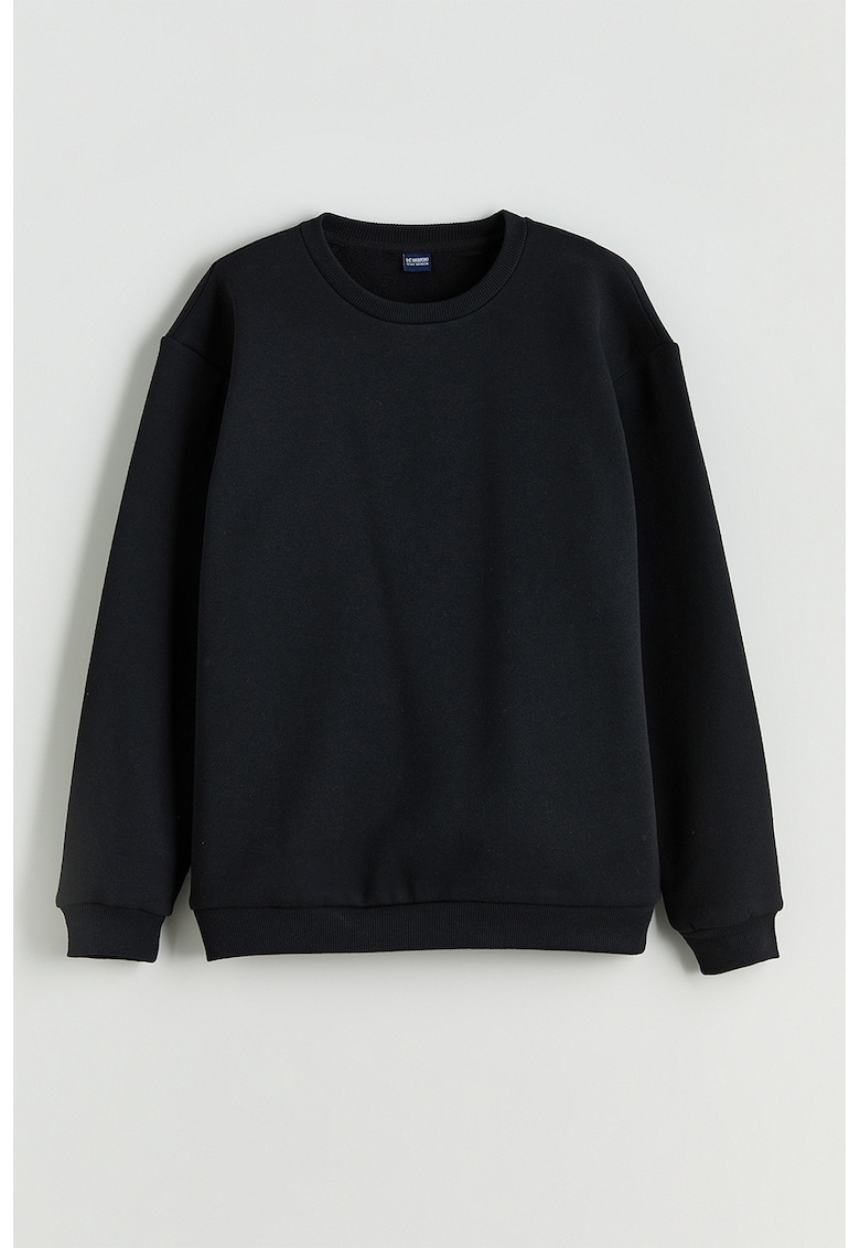 Bluza sport uni din amestec de bumbac - Negru