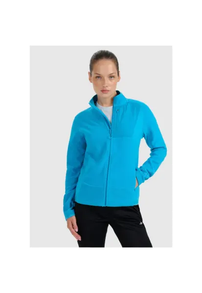 Bluza trekking dama -  poliester - turcoaz -