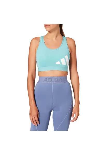 Bustiera sport  3Bra Logo - albastru - respirabil - din poliester reciclat - pentru femei - set de antrenament - Albastru